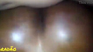 Filling the slut's tight ass with hot cum in lingerie