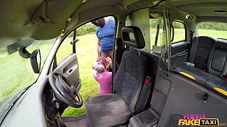 Female Fake Taxi milf with big tits lives out her BBC fantasy outdoors