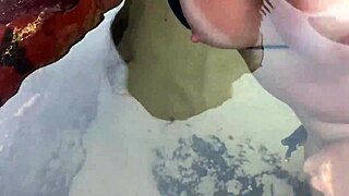 stranger cums for fish to eat right on the beach!