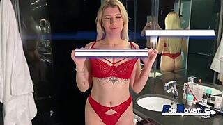 ukrainian blonde milf enchants with pussy