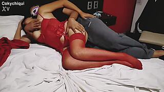 The cuckold feels intense emotions watching his wife get groped