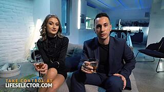 Pov office romp with sexy coworkers and busty boss. Don't miss this wild action!