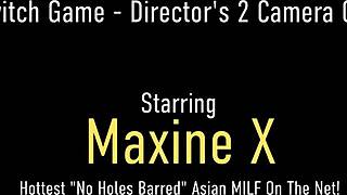 In the orgy, maxine x and latina beauties nicky rebel and nova cane deepthroat two cocks with wet pussies fingering socks