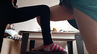 Older woman and student reach climax together