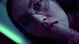 Lewd Girl Sucks Her Man's Big Cock! Rough Face Fucking and Ball Licking!