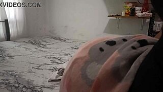 sexy stepmom cleans bedroom in thong for stepson