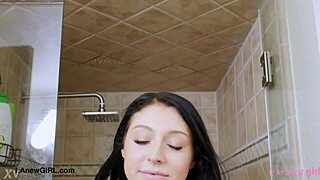 Brunette Bombshell Took A Shower