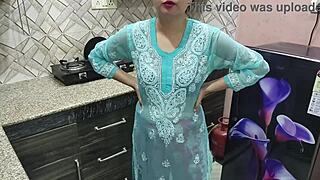 i can't believe my desi stepmom taught me to fuck in the kitchen with hindi audio