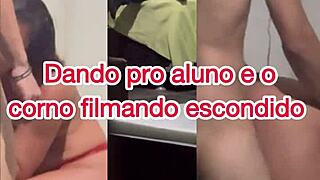 Belinha Seduces Student, Cuckold Films Hidden In Pantry