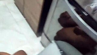 Perverted step-nephew arrives while washing dishes