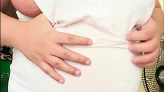 Pregnant Arab Girl Shows Big Belly and Milky Boobs