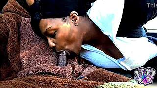 Bear suit girl swallows cock in car!