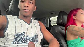 Redhead MILF Shows Off in Traffic POV