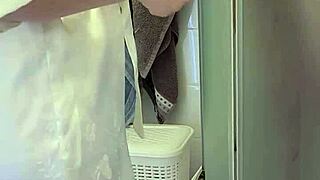 Hey stepmom, thanks for helping me finish in the shower with that handjob