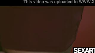 Lesbian beauties dive into kinky strap-on sex games. Their tight pussies get wild with anal fingering.