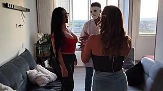 antonella bangs the masked halloween guy michael hard