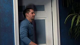 fucking blonde milf mom davia ardell in lingerie with anal fingering and handjob.