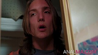 Stepson and bully double penetrate the neighbor's anal whore stepmom in her pussy and ass