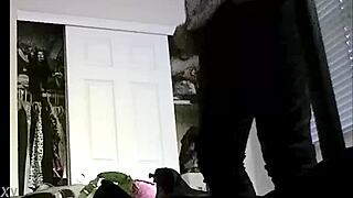 Latina Milf Caught on Hidden Cam Changing into Tight Thong at Home