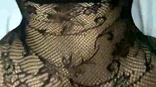 Big ass mature woman in lingerie poses for photos