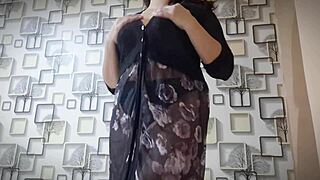 Hot Asian Girl Plays With Natural Big Tits For Lover!