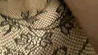 Big ass mature woman in lingerie poses for photos