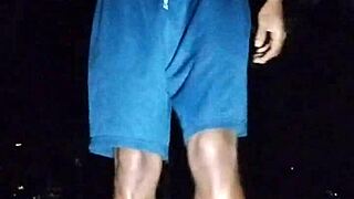 i explore the park with my brunette teacher