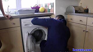 Classy British Milf Drilled by Rough Plumber