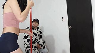 beautiful wife in pajamas gets fucked in trailer bed