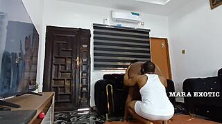 mara exotic's ebony big ass contrasts with bbc hard fuck