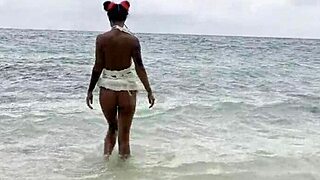 monika fox says, 'watch me fuck my pussy with this big dildo on the beach'