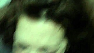 Sexy Milf Raven Delivers Intense Blowjob, Swallowing Cum in Mouth with Lipstick Smeared.