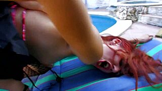 a mom gets fucked in the ass on bed with big cock