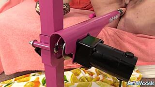 plump milf calista roxxx drilled by fucking machine