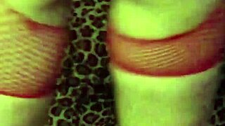 sexy milf with tattoos shakes ass outdoors in fishnets