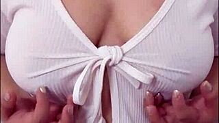 Viral Teacher Walks Bra-Free on Public Road Playing with Big Tits