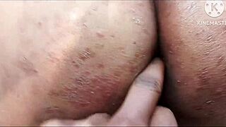 Desi wife drilled hard by husband in outdoor village anal