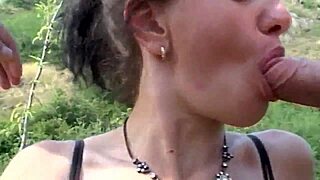 neglected brunette milf pounded by strangers in woods