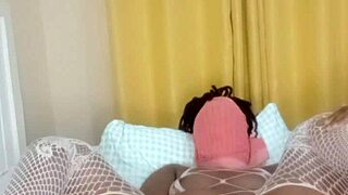 full view of this curvy woman on display