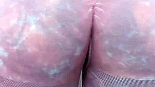 Milf Melody Radford Sheer Gym Leggings Close-Up