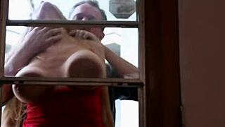 redhead milf gets titfucked and rimmed