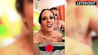 lexy layo, this horny milf got banged hard by roommate at horny hostel. couldn't stop moaning while bent over and riding!