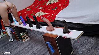 Chhoti 18+ sali dildos ko rough anal aur double penetration challenge mein test karti hai