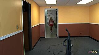 Curly blonde solo turns into mature lesbian licking