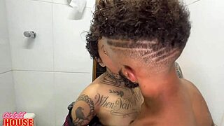 This young brunette loves fucking her cuckold boyfriend and another guy!