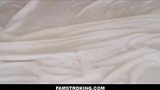 big tits stepmom caught stroking, joins stepson molly little and jimmy michaels