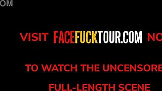 blonde submissive 18yo giving sloppy head on mature hard cock