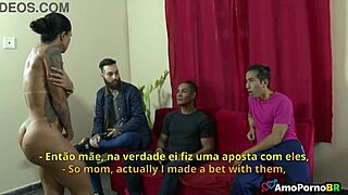 Meus Melhores Amigos Devoram Minha Madrasta in Wild Gangbang Part 1
