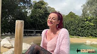 Sally Amuses with Two Huge Cocks in Stockings