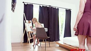 Mylfex Mommy Teacher Cheers Artist Babe With Pussy Licking